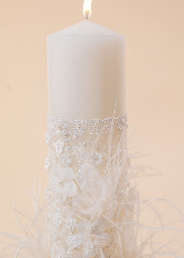 Amira 2 Piece Baptism Set Candle and Personalized Trunk AnneBebe