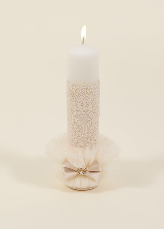 Lumanare Aurora Tull  Si Dantela Capucino AnneBebe