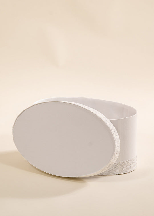 Cufar Brandusa Oval Crem Banda Dantela Bumbac AnneBebe