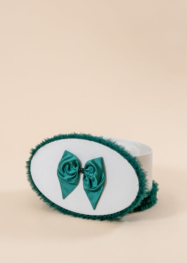 Set Botez Olivia 4 Piese Rochie Trusou Lumanare si Cufar Personalizat Botez AnneBebe