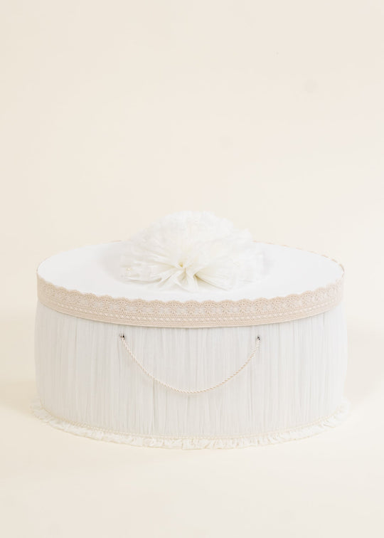 Chest (Eda, Rachel, Chloe) Tull Cream Pom-pom With Pearls On Lid AnneBebe