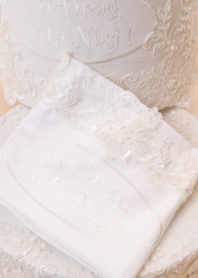 Personalizare Broderie Transmite un gand frumos bebelusului Tau