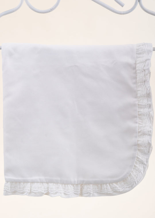 Pled Crem Cu Volanas Dublu Dantela Si Tricot AnneBebe