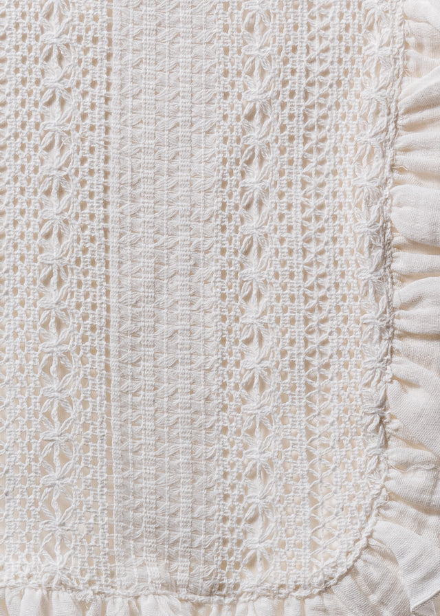 Pled Annelis Crem Dantela din Bumbac AnneBebe