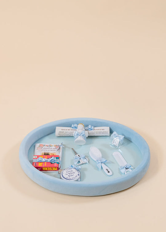 Boys' mohair cutting tray set Light Blue AnneBebe