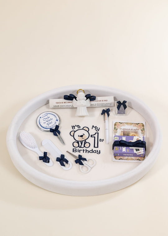 Tavita Mot 1 St Birthday Catifea Ivory + Broderie AnneBebe