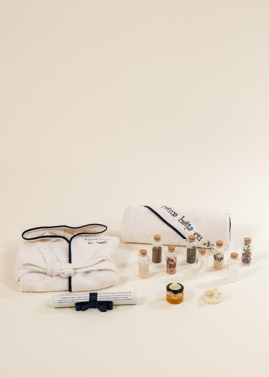 Set Pentru Prima Baita Alb+Bleu Inchis AnneBebe