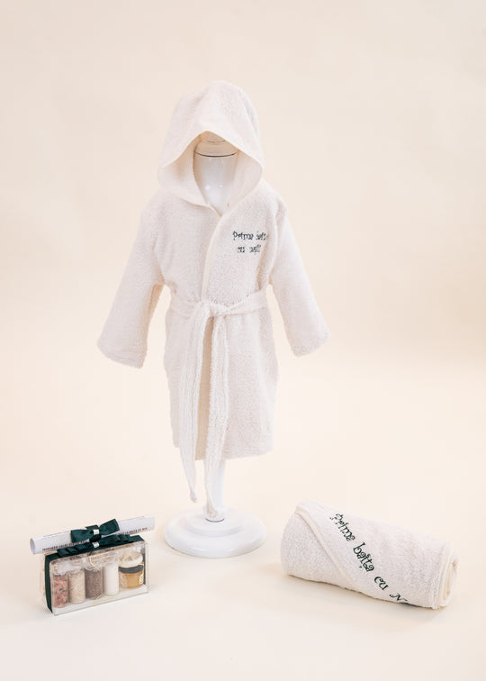 Set Pentru Prima Baita Alb+Bleu Inchis AnneBebe