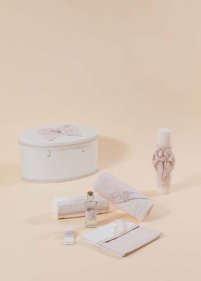 Patricia Baptism Set 3 Pieces Candles Personalized Trunk and Chest AnneBebe