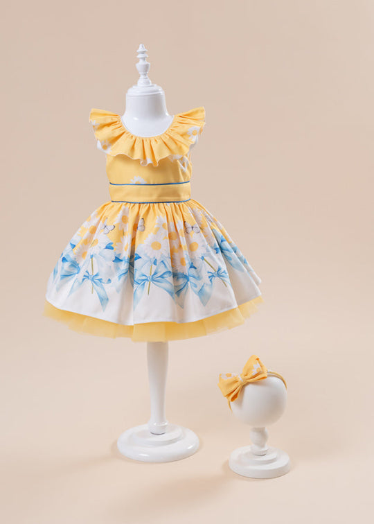 Lilith Yellow Margarete Cotton Dress AnneBebe 