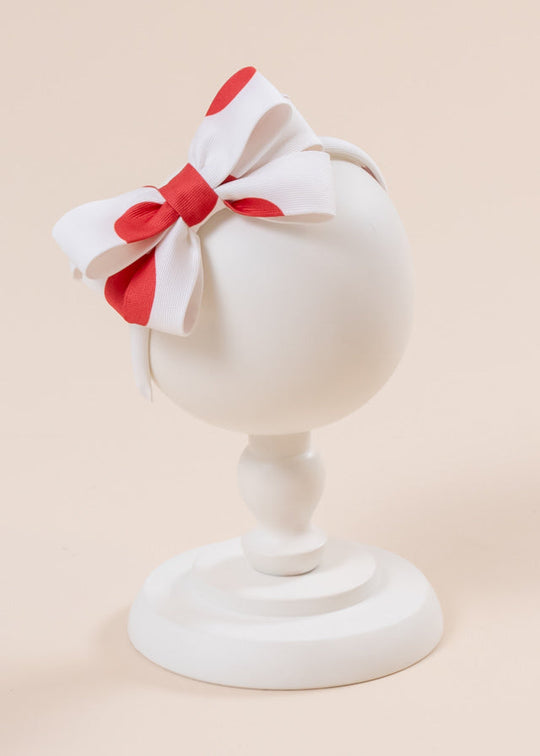 Cordeluta Aria White &amp; Red Polka Dot Bow AnneBebe