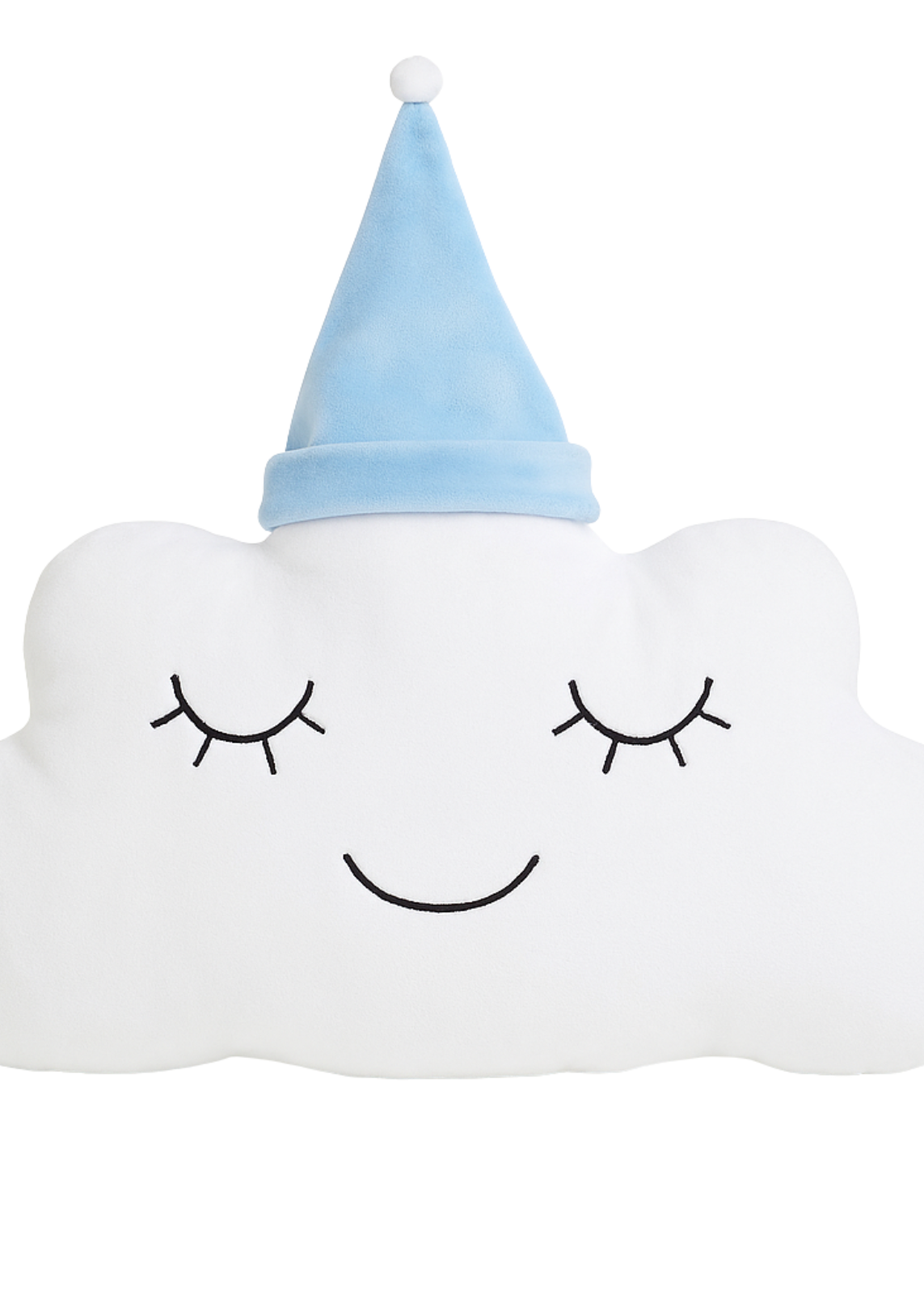 Decorative Pillow Cloudy Velvet White-Blue Ingvart