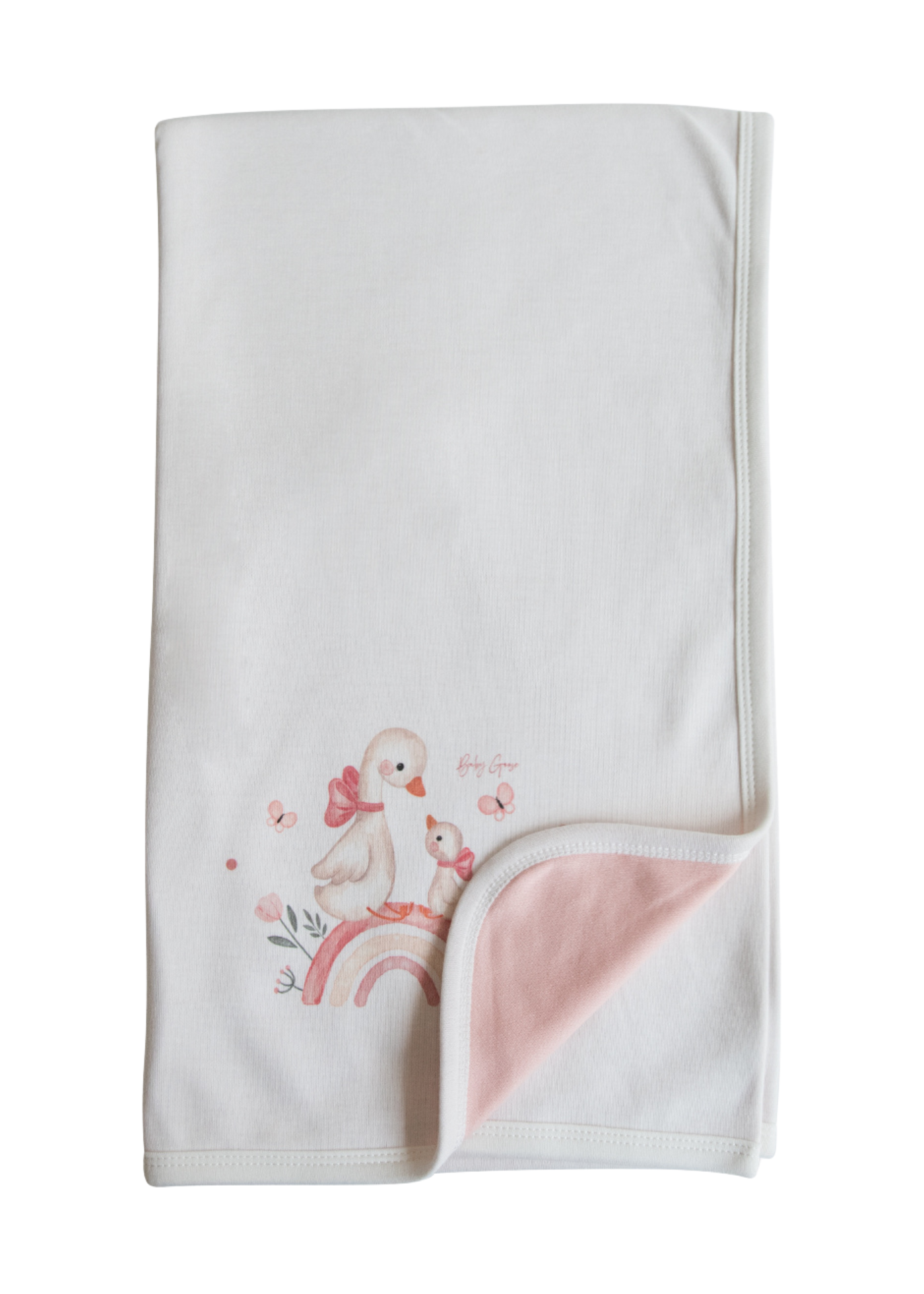 Set 10 Piese Maternitate Alb cu Roz cu Gaste S60283 Kitikate