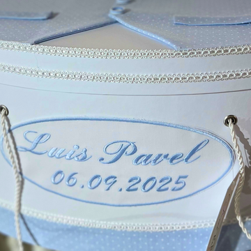 Personalizare Cufar Botez Elipsa Brodata Lateral / Capac – previzualizare 17