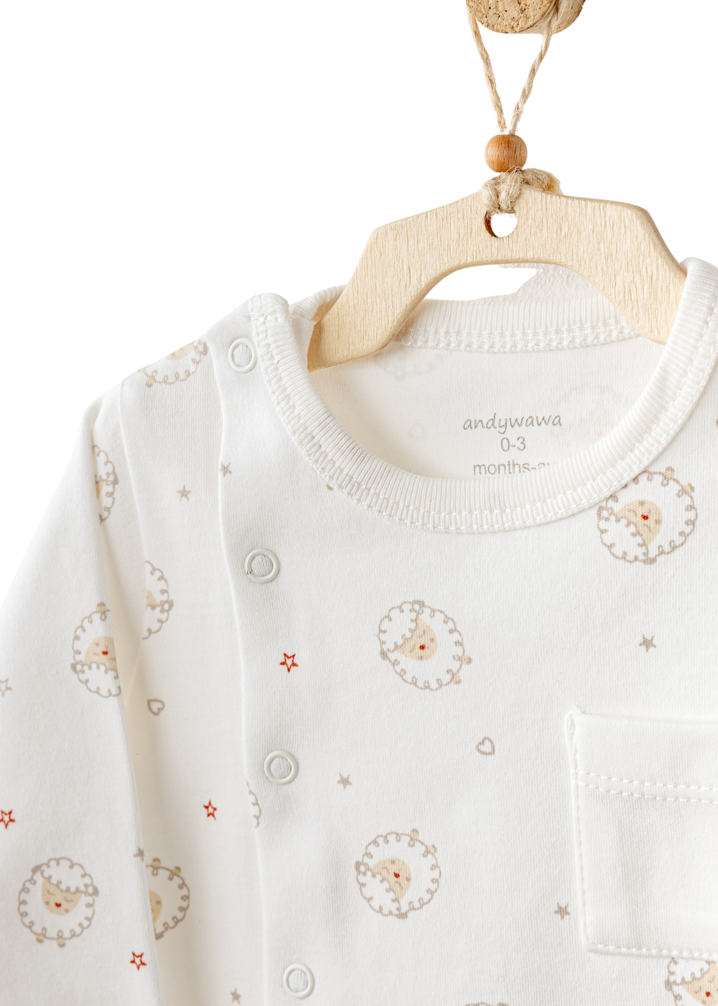 Set 10 Piese Maternitate Crem cu Imprimeu Oite AC25561 Andywawa