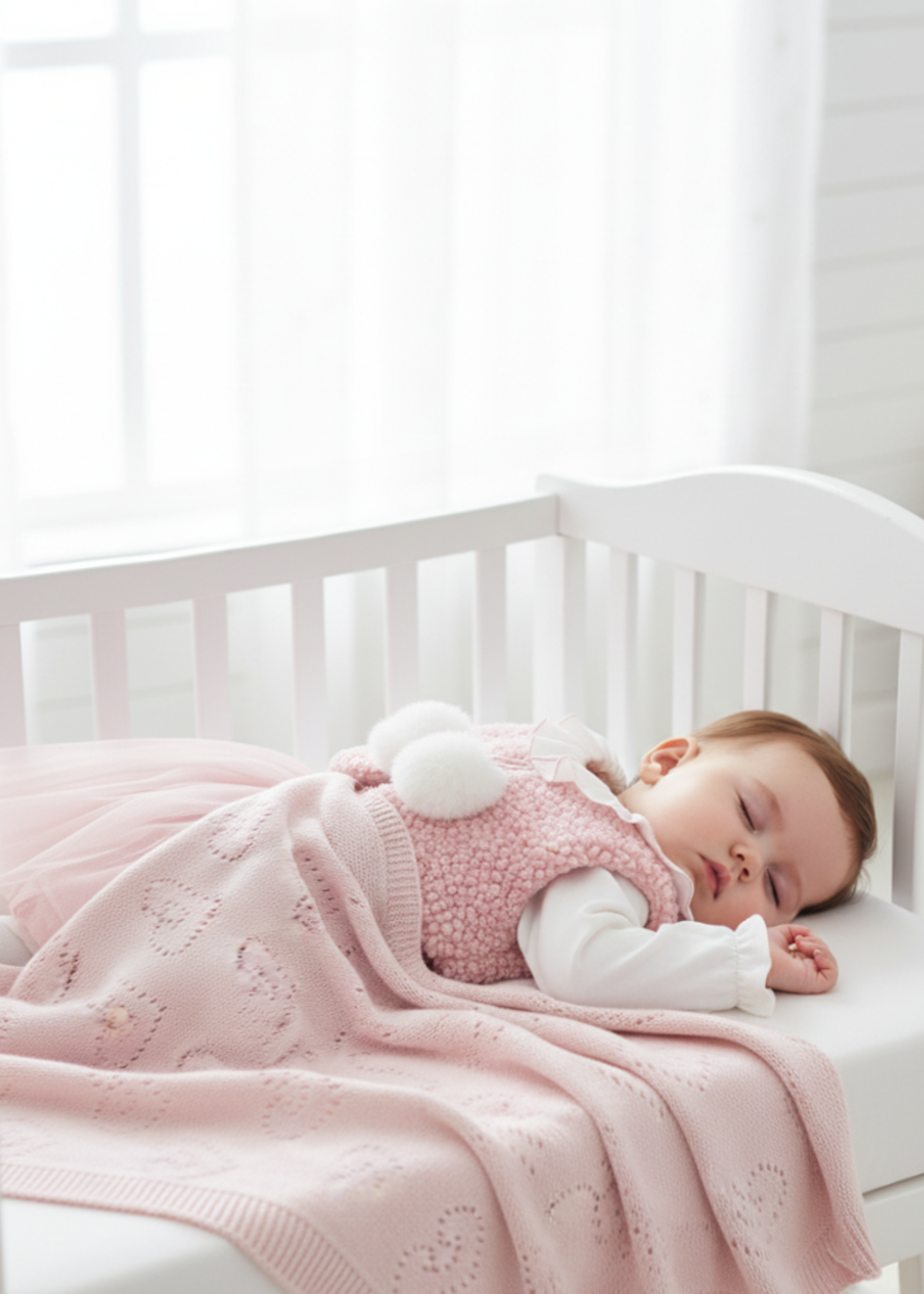 Set 3 Piese Camasa Alba Vesta Bucle si Tutu Roz Pudra 3766 Mino Baby