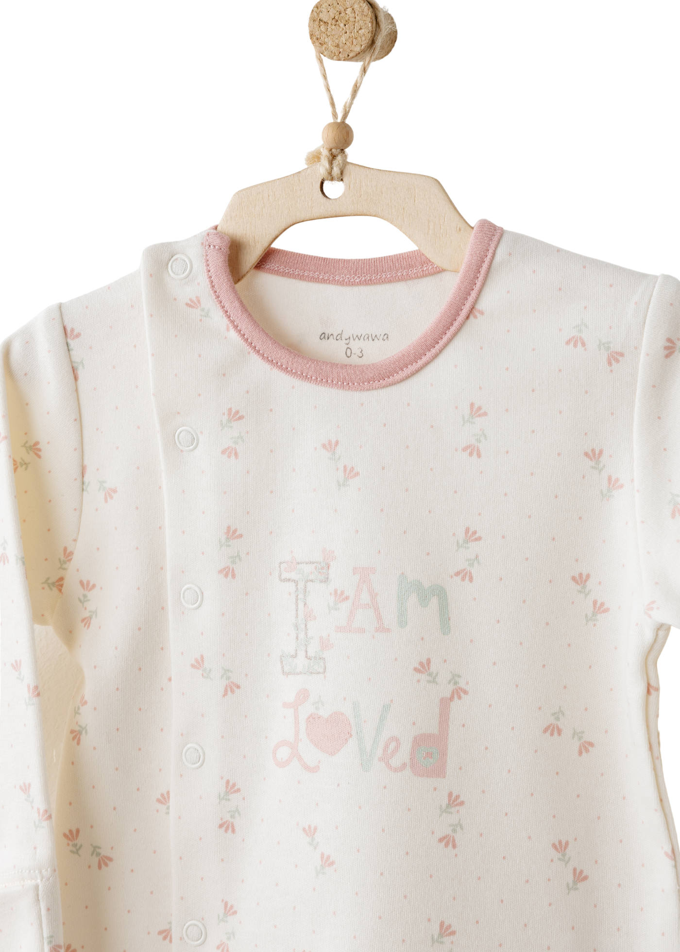 Set 10 Piese Maternitate Crem cu Roz cu Flori AC26081 Andywawa