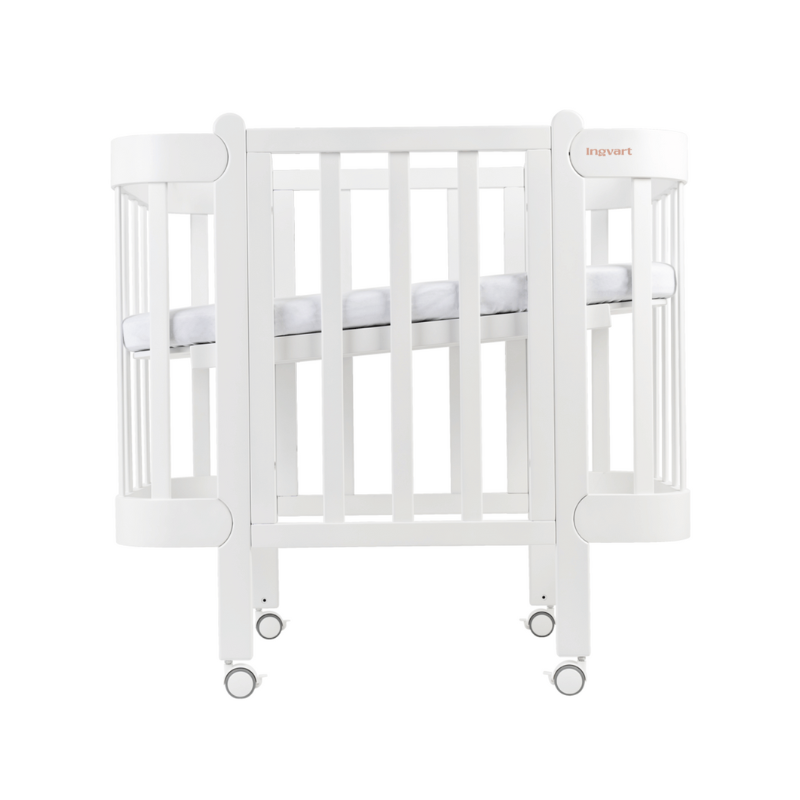 Nika Convertible Crib 5 in 1 White with Thick Bars 60x95/120cm Ingvart 