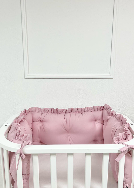 Girls Bed Guards Pink Powder Antiallergic Cotton 60x30 cm 1130-2014 Dada&amp;Rocco