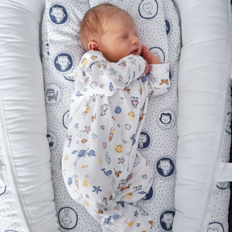 BabyNest Leonard Bebe Perna Catel- Reductor Patut Bleu Personalizat - Camera Bebelusului