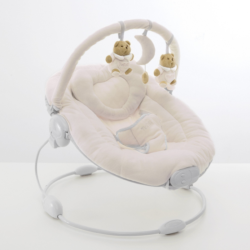 Balansoar si scaun pentru bebelusi si copii cu sunete si vibratii 0 - 9 kg Nanan Puccio roz 12065R - Camera Bebelusului