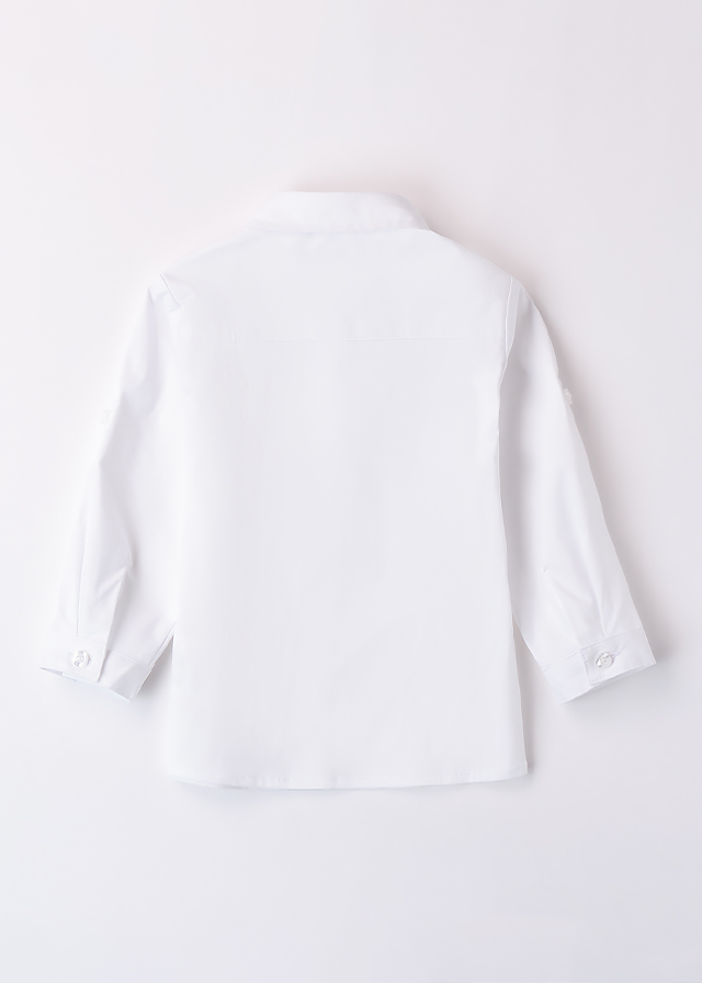 White Long Sleeve Shirt with Classic Collar 4B052.00 iDO