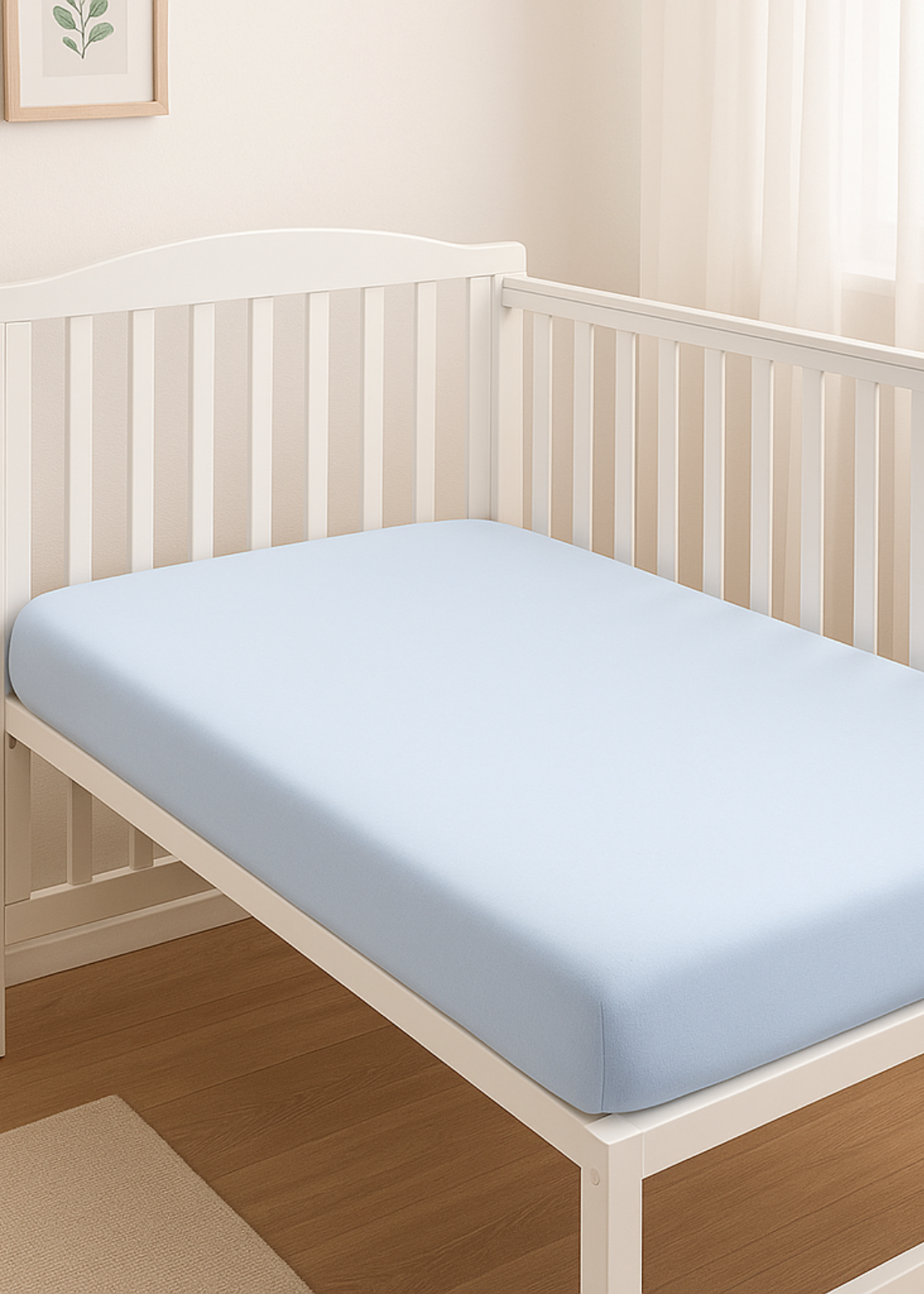 Baby Crib Sheet With Elastic Blue 120x60cm / 127x63cm – 003 Andy&amp;Helen Italia