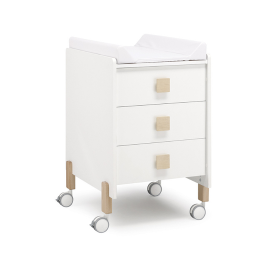 Comoda bebelusi cu Masuta Infasat Little Alb & Natural