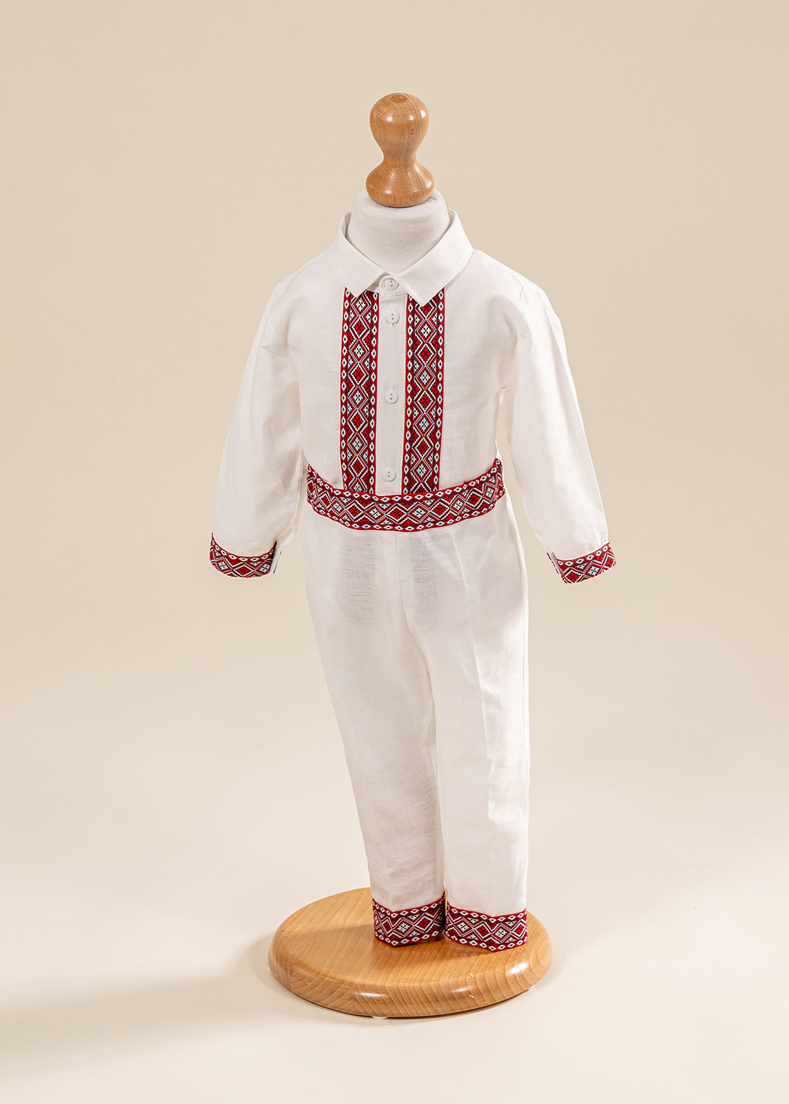 Set Botez Iurie 3 Piese, Costum, Trusou si Lumanare Personalizat Botez AnneBebe