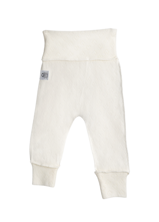 Pantaloni Nou-Nascut Fara Botosi Crem din Bumbac Impregnat cu Lanolina MOM-55 Momykeep