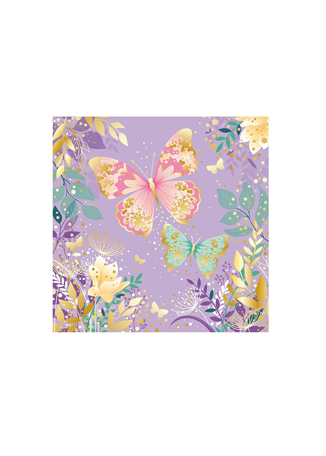 Purple Greeting Card With Butterflies Classy Butterflies art CGP20014
