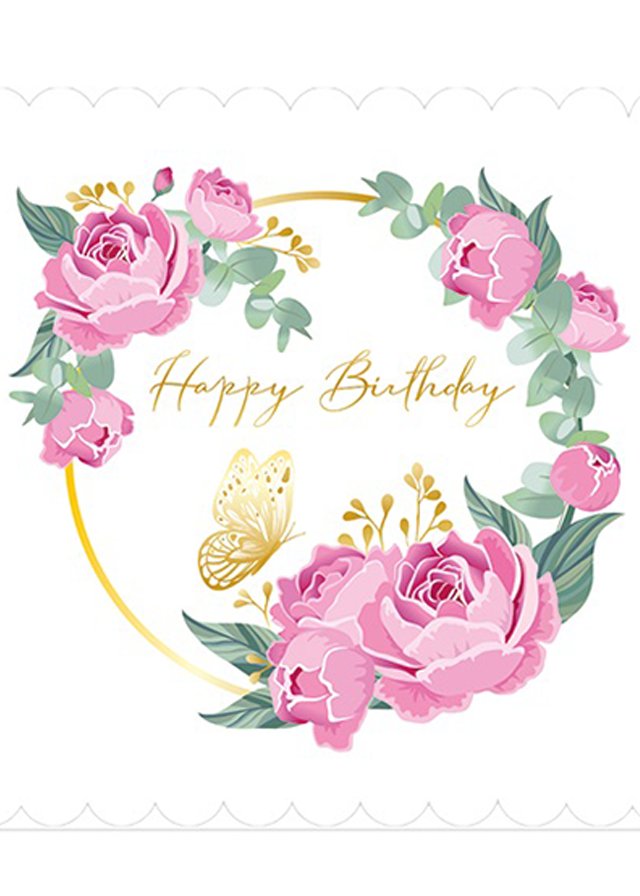 Felicitare Alb Cu Trandafiri Roz Lace Roses art CGP10031