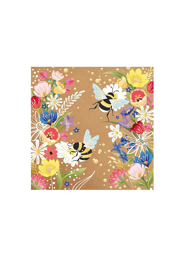 Felicitare Be Cu Albine Si Flori Craft Flowers art H010188