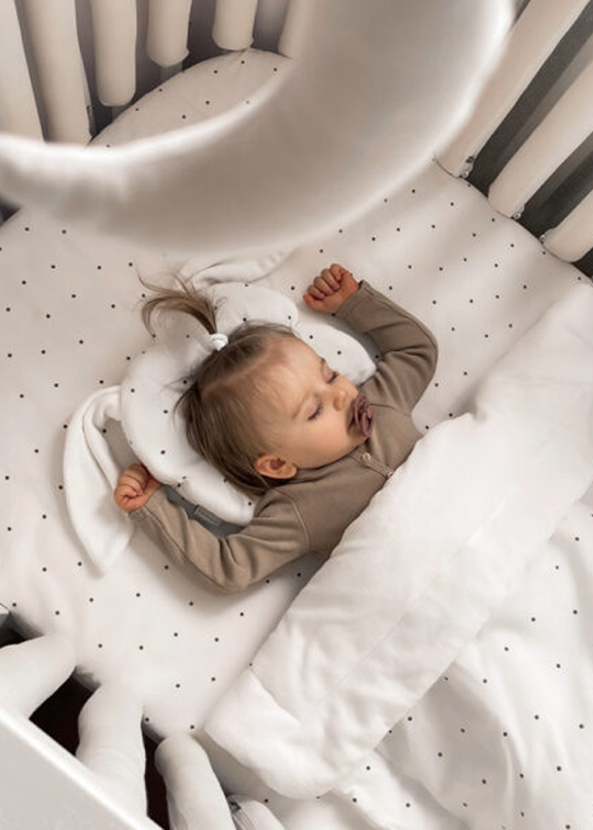 Cream Baby Crib Mattress Cover With Cotton Quilts - L:70x140 cm DOTS – 1070-1002-002 Dada&amp;Rocco