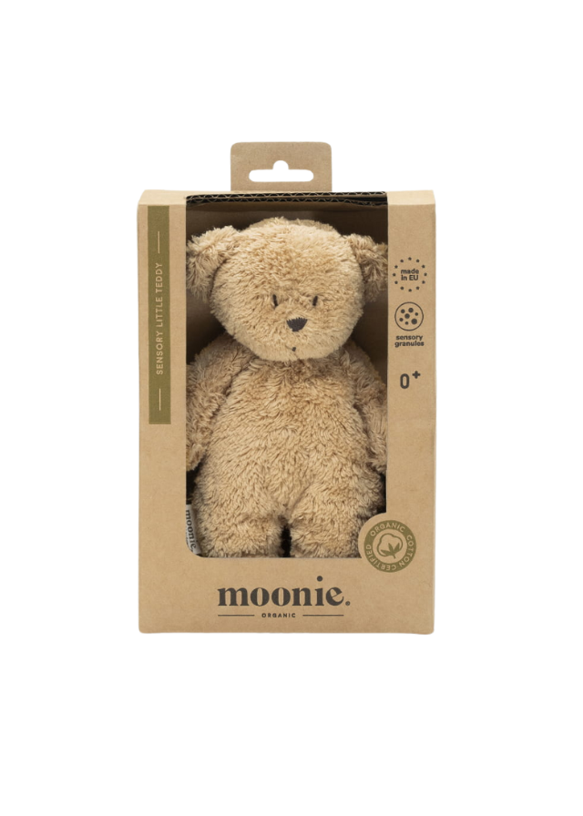 Jucarie Senzoriala Bumbac Organic Ursulet Capuccino Moonie