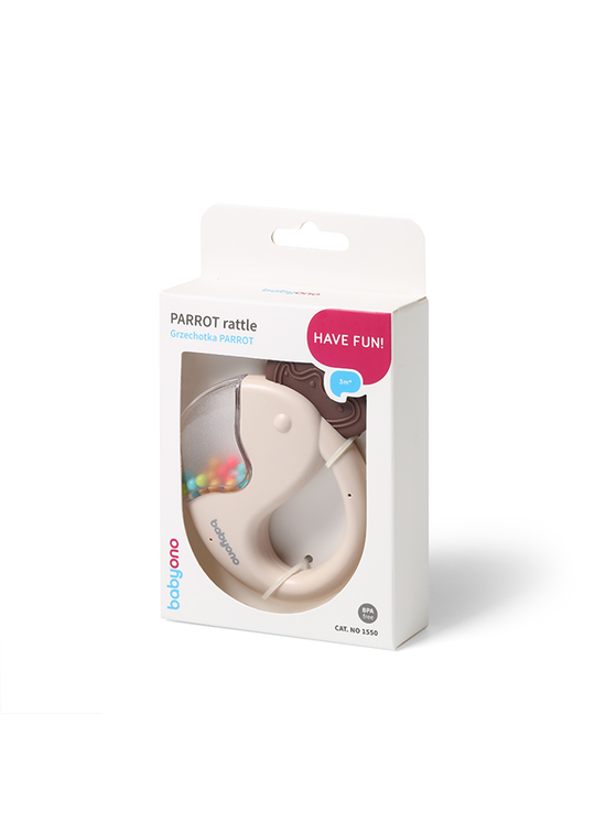 Toy Rattle Baby Parrot Beige 1550