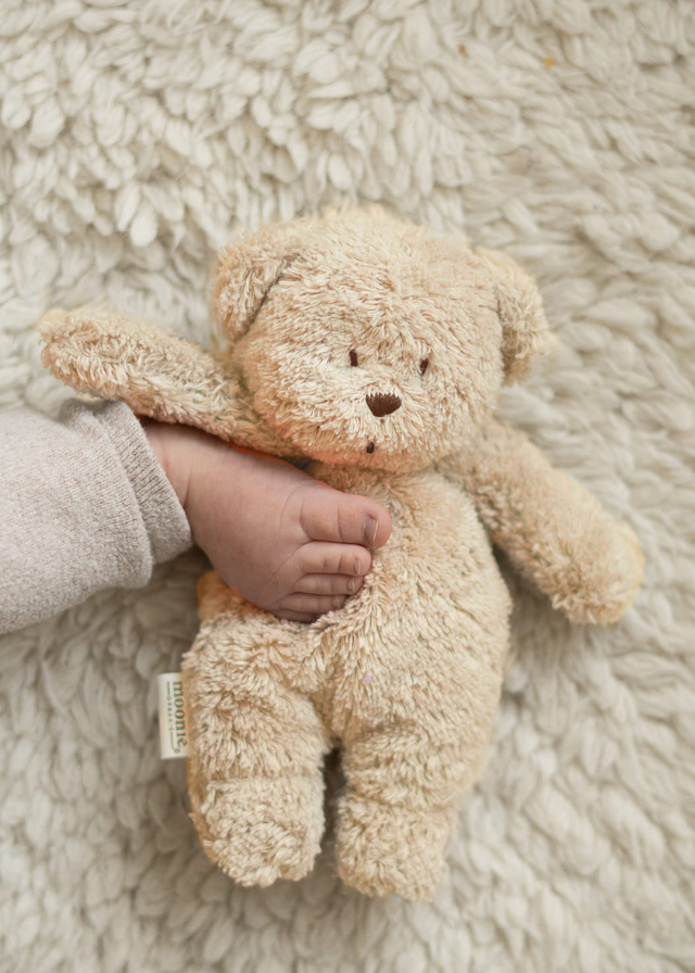 Jucarie Senzoriala Bumbac Organic Ursulet Bej Sand Moonie