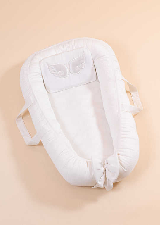 LACK OF MATERIAL BabyNest Cream Cotton With Angel Wings Pillow AnneBebe