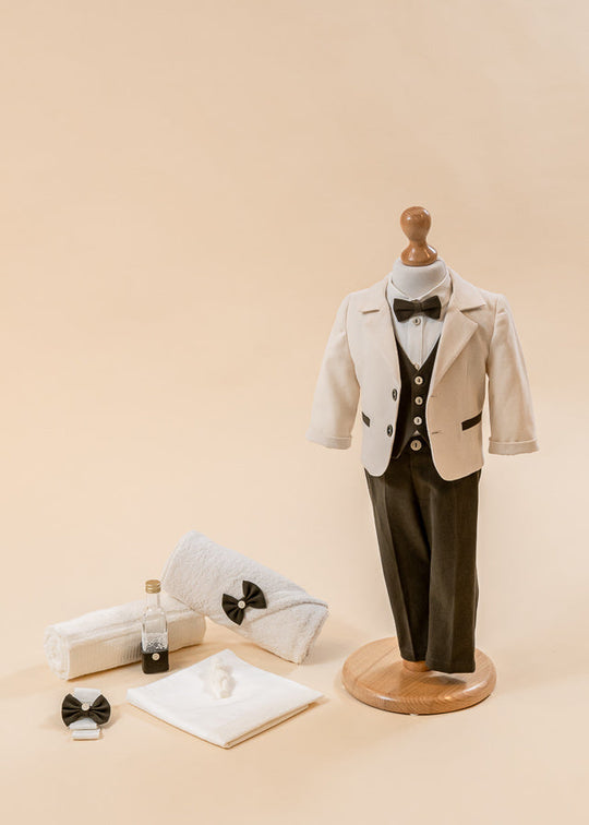 Set Botez Aris 2 Piese Costum si Trusou Botez AnneBebe