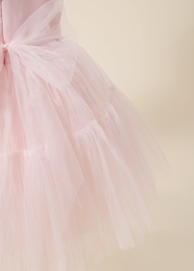 Pink Ceremony Dress with Pleated Bust and Tulle Skirt 3178 Mon Princess