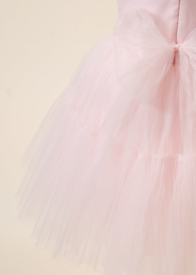 Pink Ceremony Dress with Pleated Bust and Tulle Skirt 3178 Mon Princess