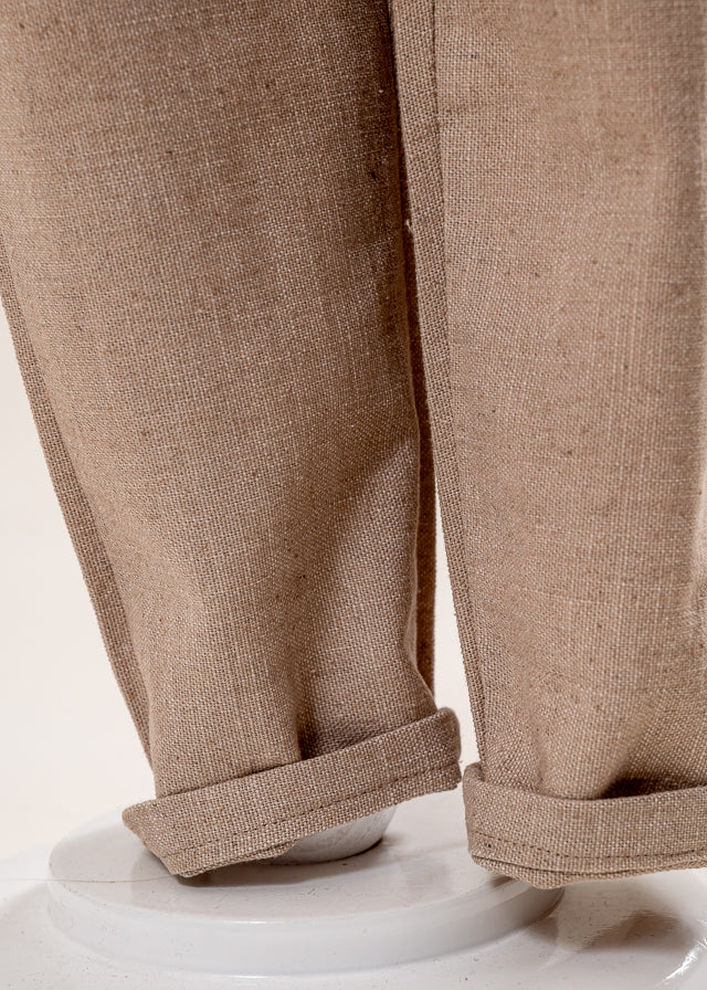 Costum Ceremonie 3 Piese Vesta si Pantaloni Bej si Camasa Ivory 20264 Little Gentleman