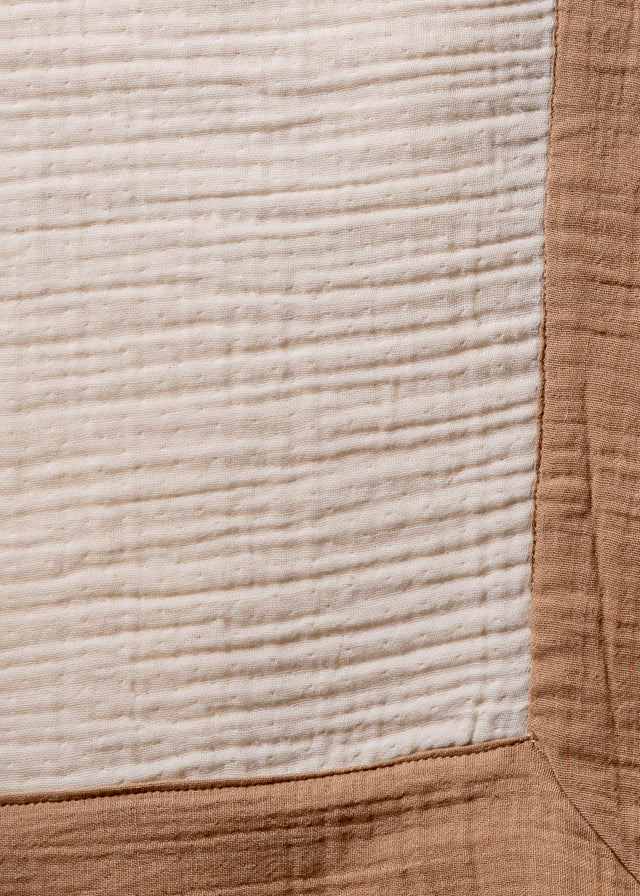 Pled Muselina Cappucino Cu Banda Maro AnneBebe