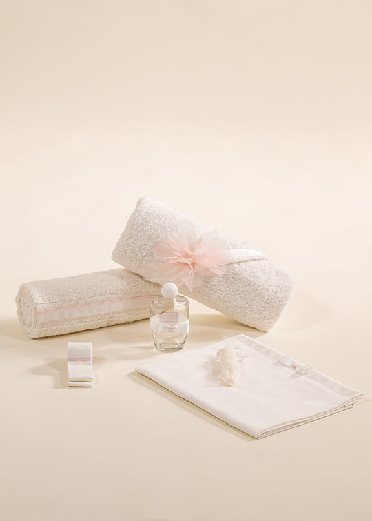 Trusou Smaranda Rips Roz Si Crem Floare Organza AnneBebe