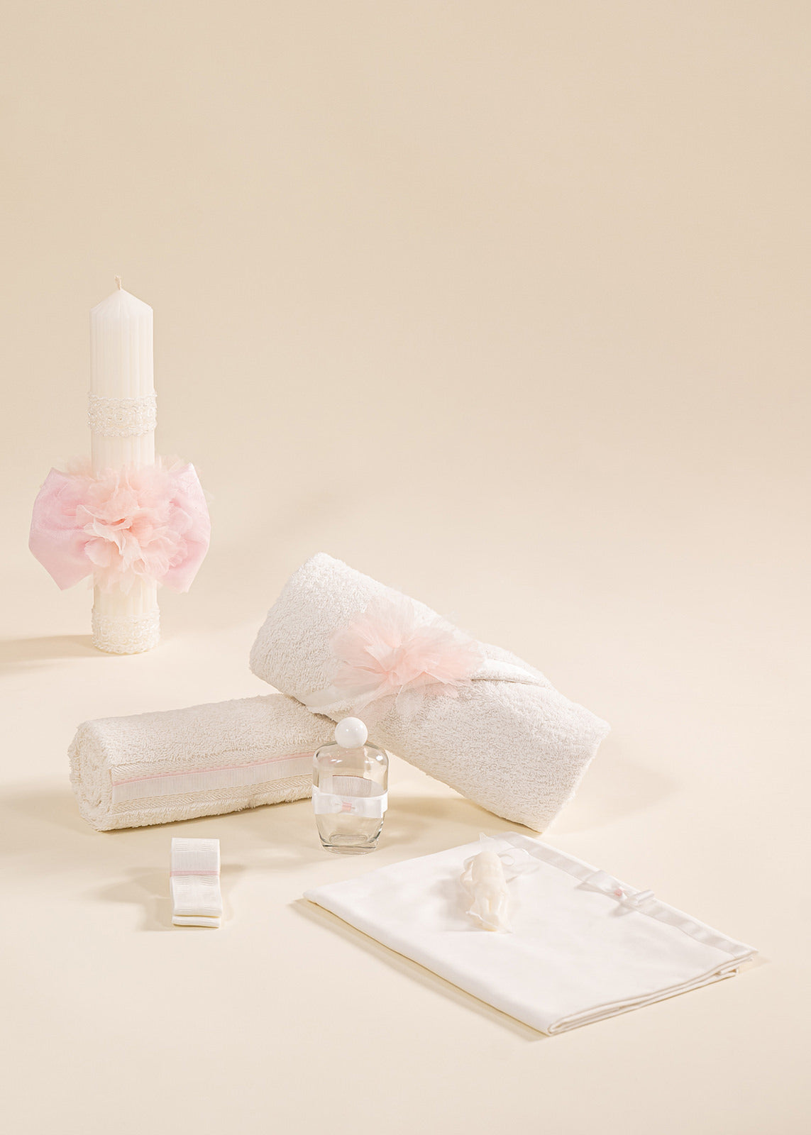 Set Botez 2 Piese Smaranda Lumanare si Trusou Personalizate AnneBebe