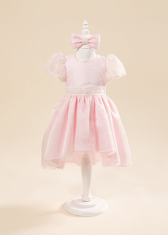 Rochita Roz Cu Trena Smaranda Organza AnneBebe