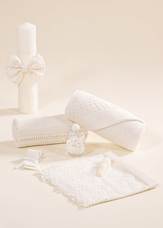 Set Botez 2 Piese Malina Lumanare si Trusou Personalizate AnneBebe