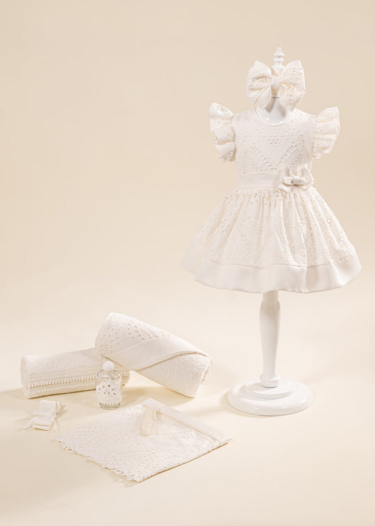 Set Botez Malina 2 Piese Rochie si Trusou Personalizat AnneBebe