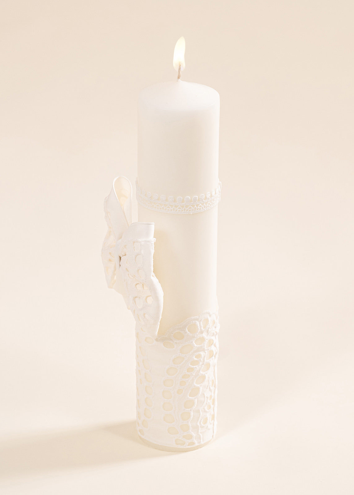 Lumanare Malina Funda Crem Dantela Broderie Sparta AnneBebe