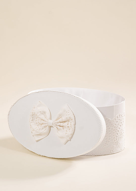 Cufar Malina Crem Oval Funda Dantela Broderie Sparta AnneBebe